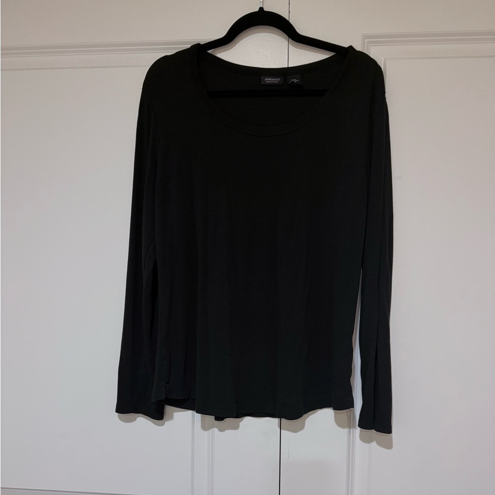 Elegant Black Long Sleeve Women's Top sz XL